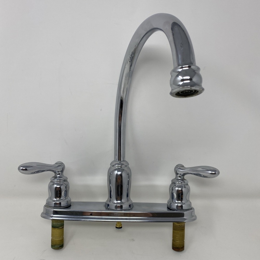 Moen Kitchen 2-Handle Standard 10 In Tall Bridge Arc Faucet in‎ Chrome Silver